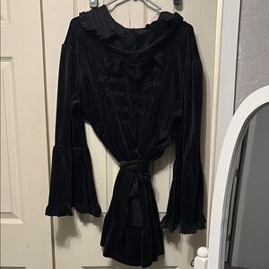 Killstar Black Velvet Robe